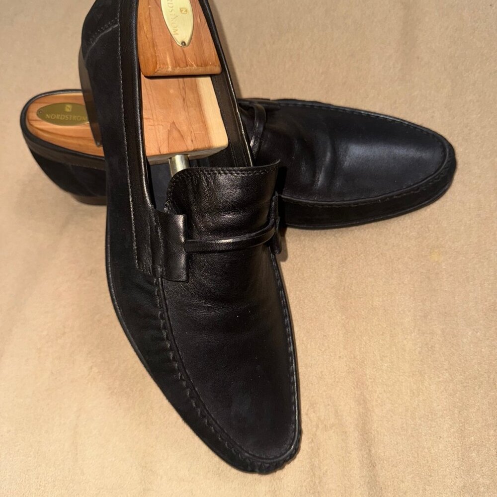 MENS BLACK BRUNO MAGLI SUEDE AND LEATHER LOAFER SIZE 12M